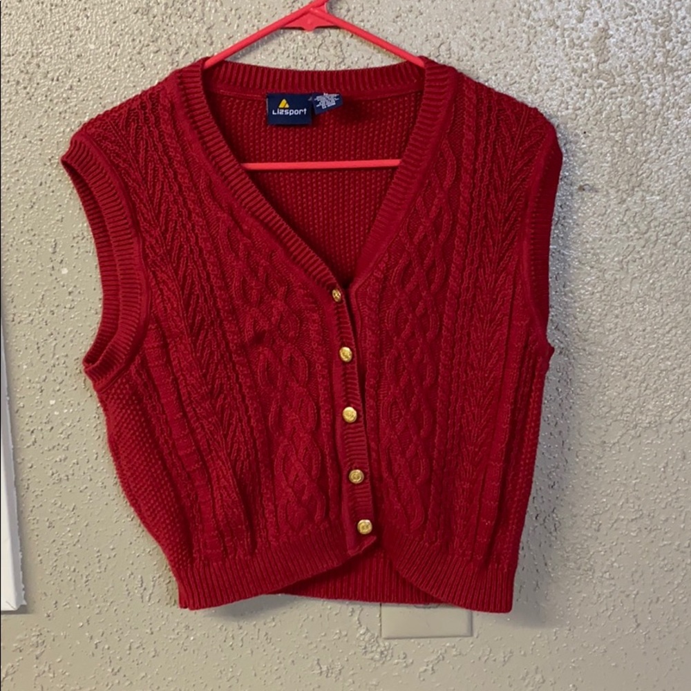 Red Sweater Vest